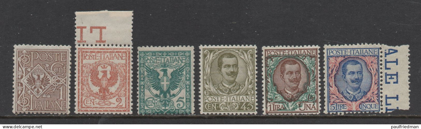 Regno 1901 - Floreale - Serietta Di 6 Valori - Nuovi Gomma Integra - MNH** - Ungebraucht