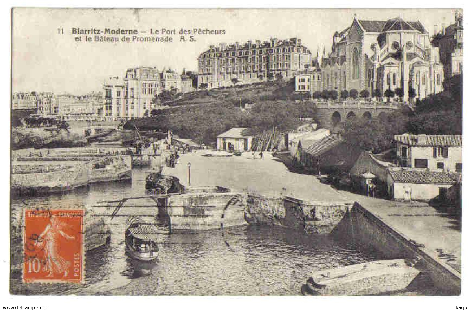 PYRENEES-ATLANTIQUES - BIARRITZ-MODERNE - Le Port Des Pêcheurs Et Le Bateau De Promenade - A. S. N° 11 - Biarritz