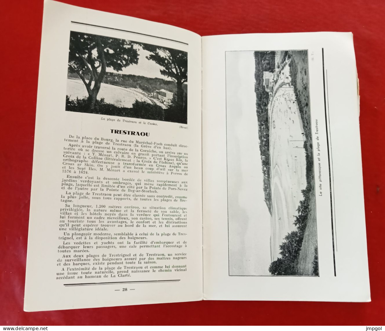 Guide 1935 Perros Guirec La Clarté Ploumanach Trégastel Trestrignel ... Liste Des Maisons Recommandées Hôtels Pensions.. - Dépliants Turistici