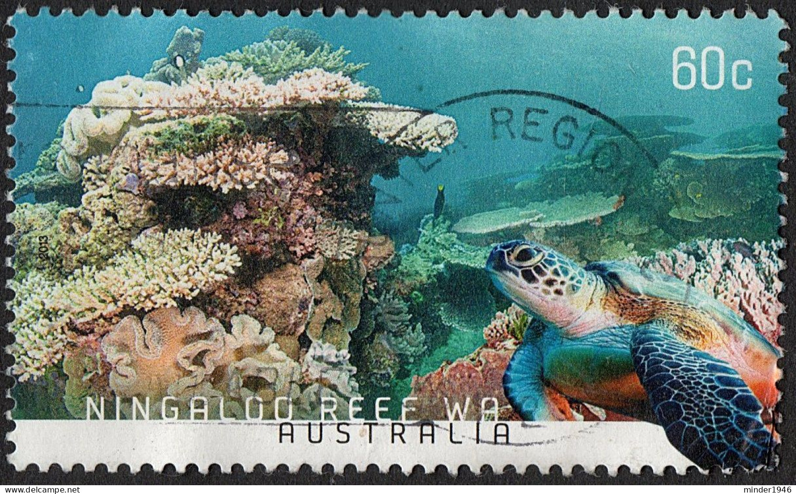 AUSTRALIA 2013 60c Multicoloured, Australian Coral Reefs-Ningaloo Reef WA FU - Used Stamps