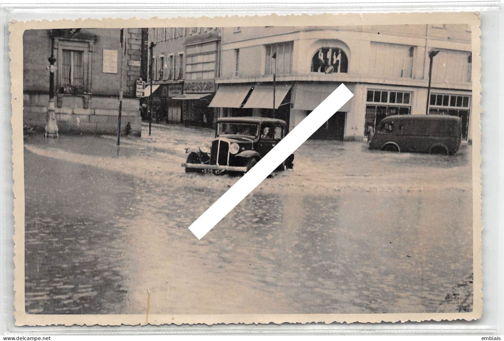 53 LAVAL - Photo Originale D'inondations De La Rue De Joinville, Place De La Mairie, Grands Magasins Saint Rémy - Lugares