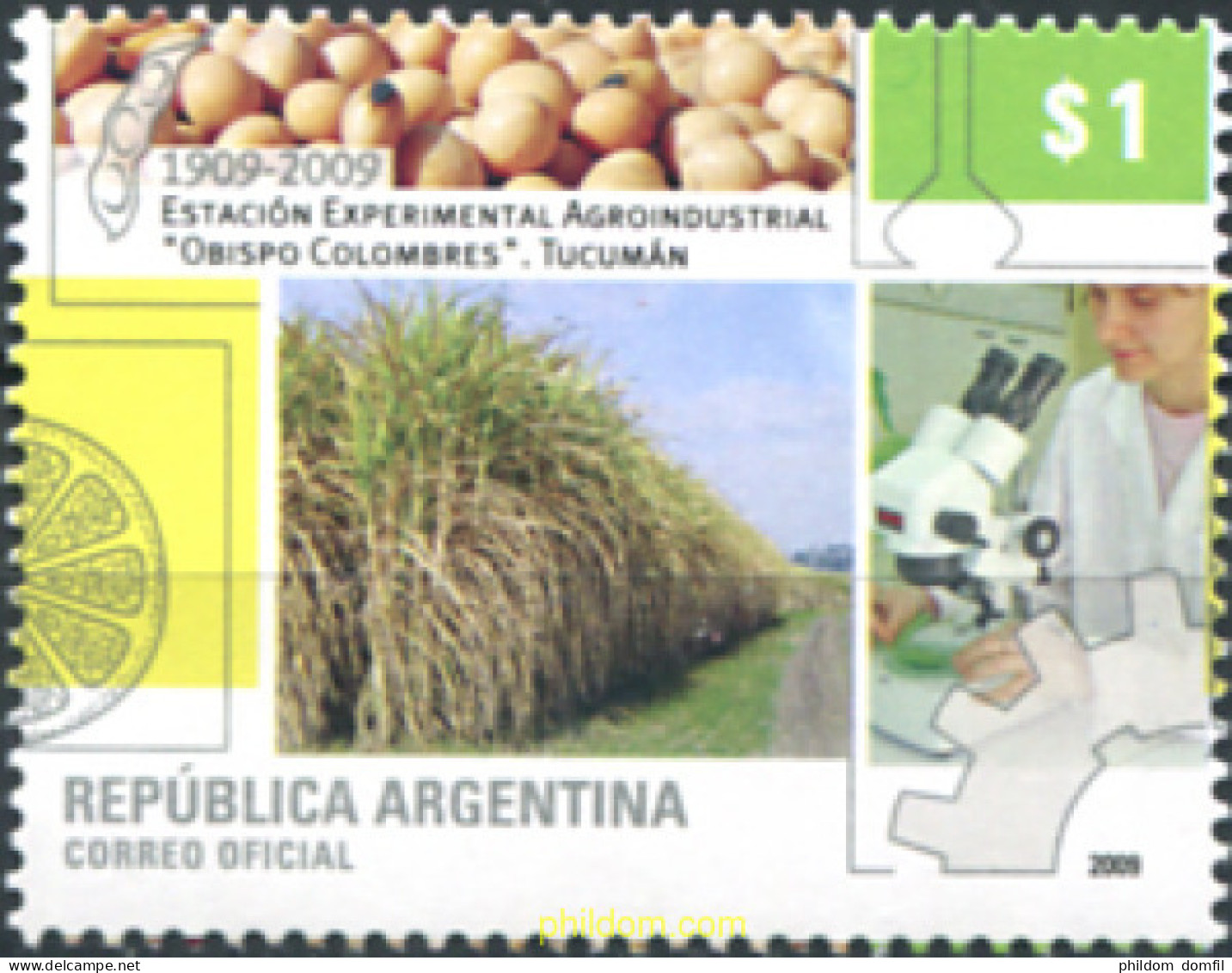 283781 MNH ARGENTINA 2009 ESTACION EXPERIMENTAL AGROINDUSTRIAL "OBISPO COLOMBRES" TUCUMAN - Ungebraucht