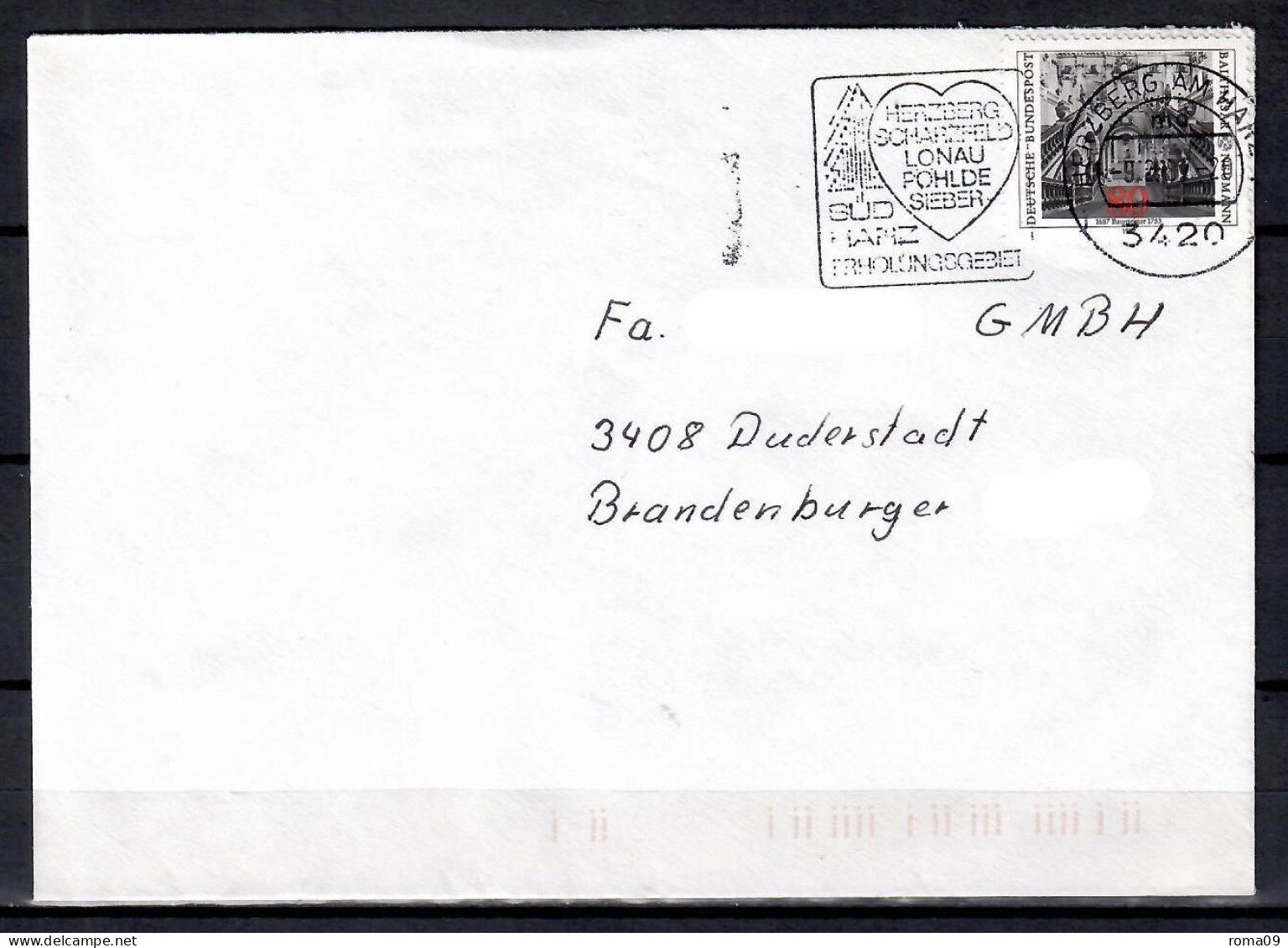 MiNr. 1307; 300. GT Von Balthasar Neumann, Auf Portoger. Brief Von Herzberg Am Harz Nach Duderstadt; B-188 - Covers & Documents