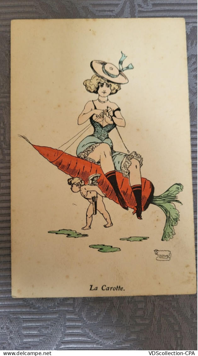 CPA  - ILLUSTRATEUR MOUTON -  PIN UP DES ANNEES FOLLES - EROTIQUE ET PHALLIQUE - LA CAROTTE - Otros & Sin Clasificación