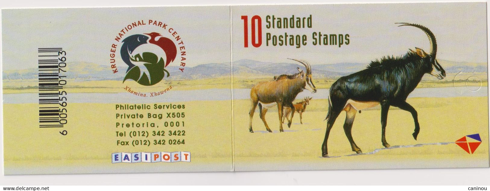 AFRIQUE DU SUD   Y & T CARNET C998a ANTILOPES PARC KRUGER 1998 NEUF - Postzegelboekjes