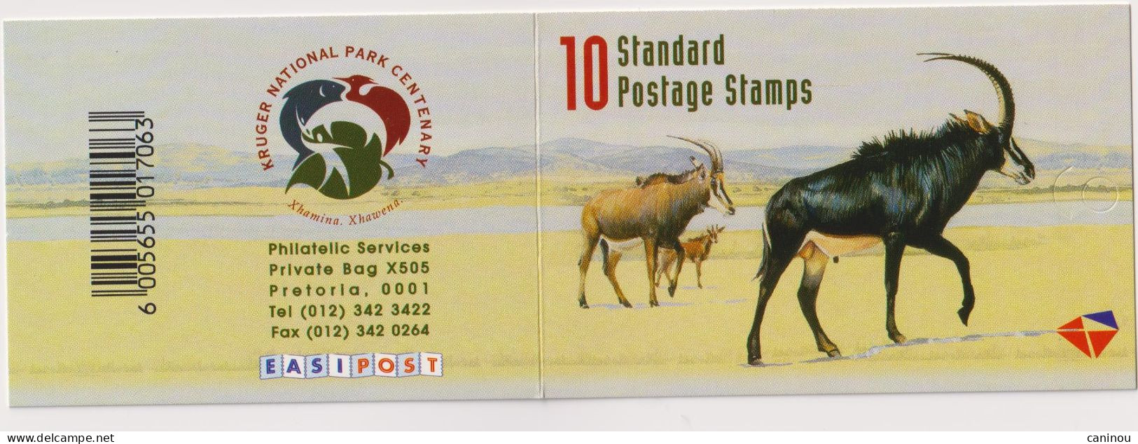 AFRIQUE DU SUD   Y & T CARNET C998a ANTILOPES PARC KRUGER 1998 NEUF - Carnets