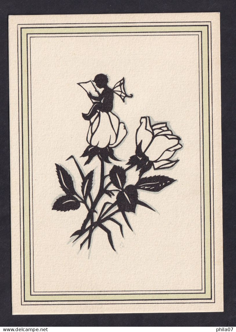 Flowers / Postcard Not Circulated, 2 Scans - Silhouette - Scissor-type