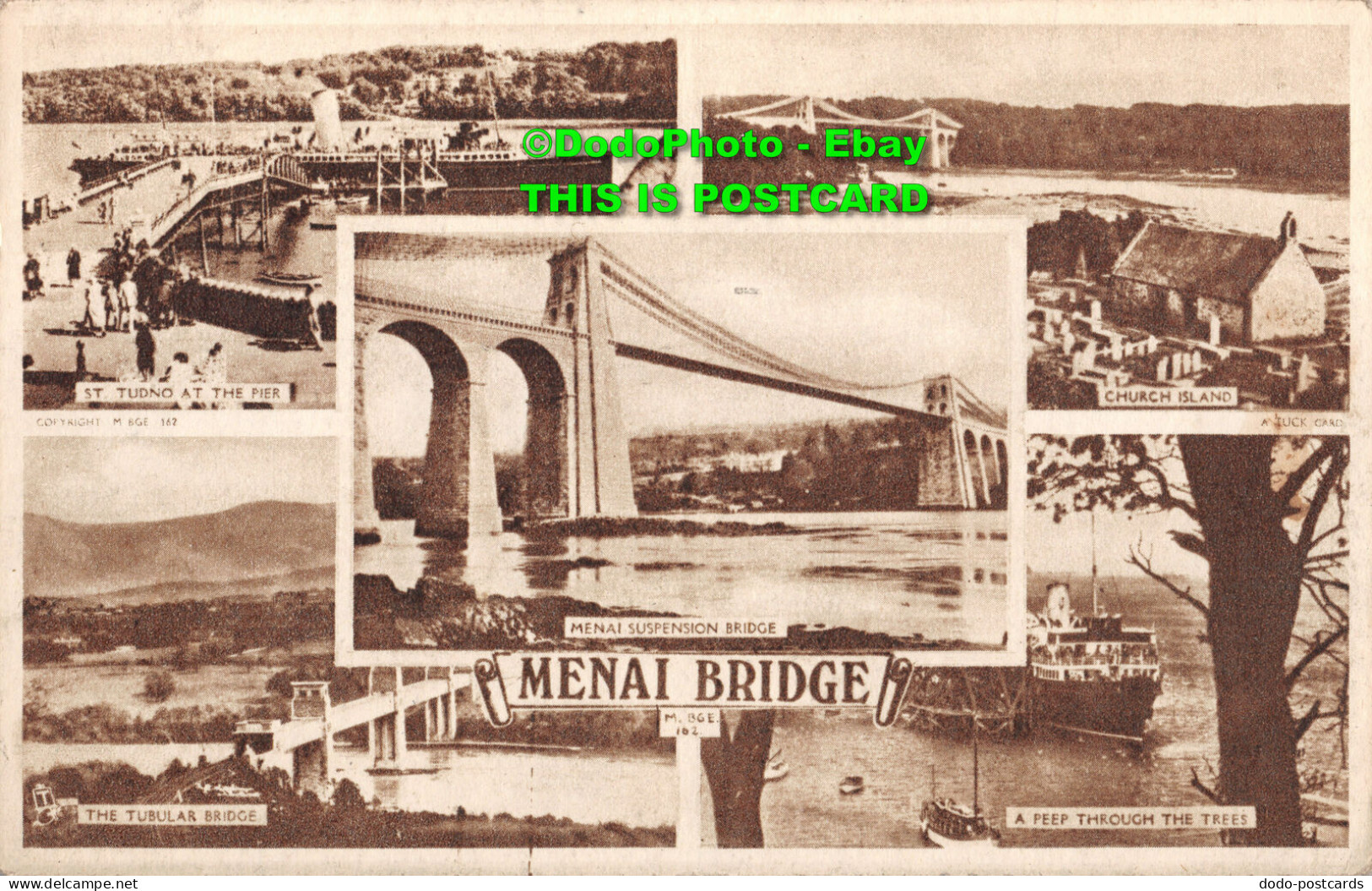 R356615 Menai Bridge. Tuck. Multi View - World