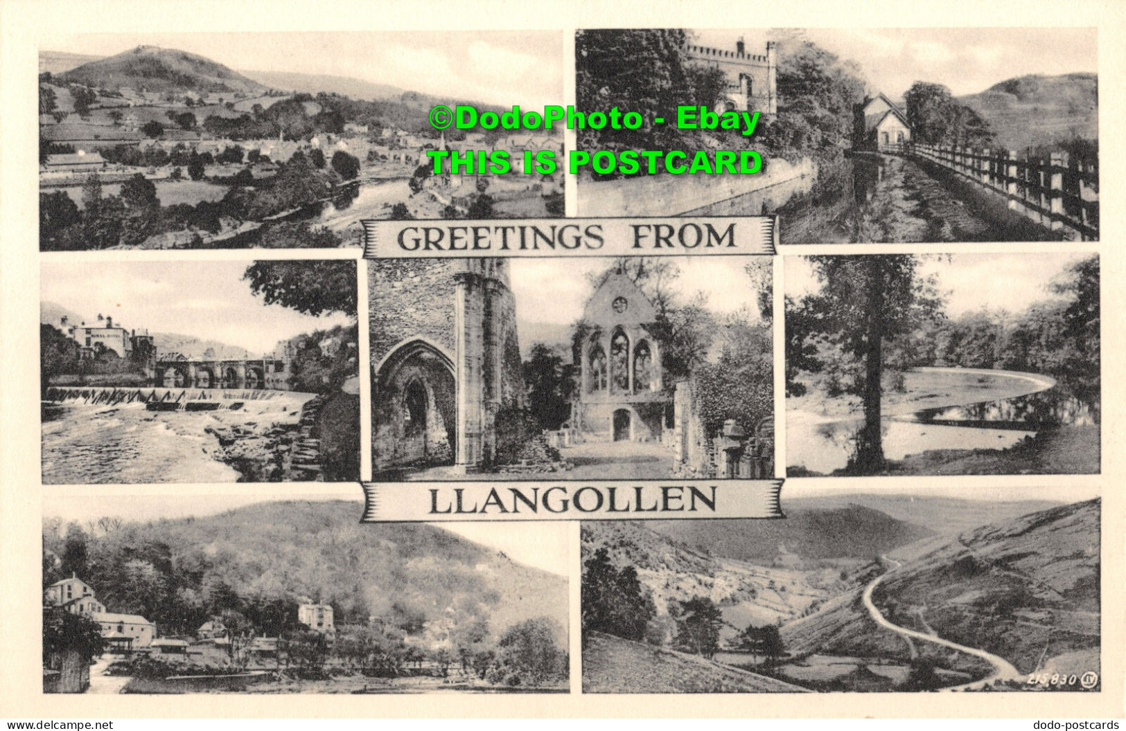 R356617 Greetings From Llangollen. 215830. Valentines Bromotype Series. Multi Vi - World