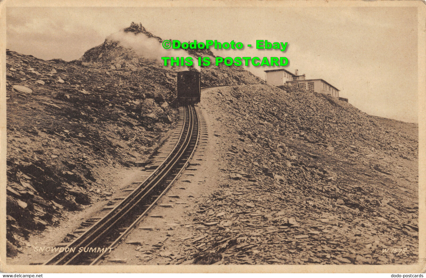R357010 Snowdon Summit. W. 1578. Sepiatype Postcard. Valentines - World