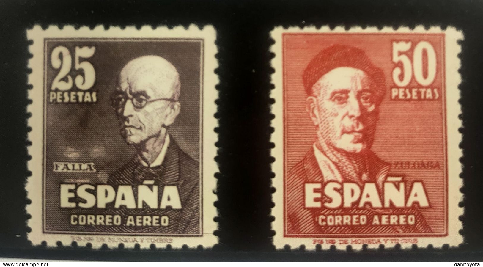 ESPAÑA. EDIFIL 1015/16 **  FALLA Y ZULOAGA. VALOR DE CATÁLOGO 300 € - Unused Stamps