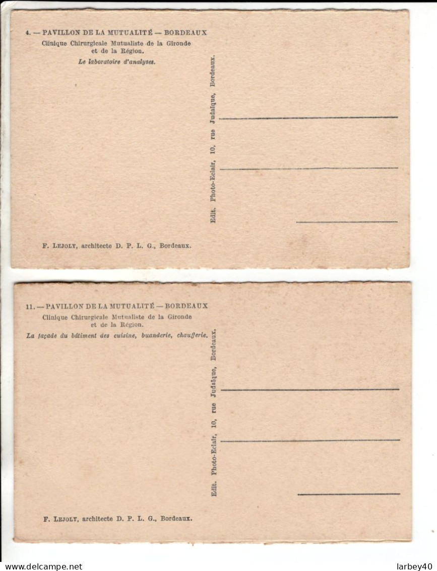 BORDEAUX - PAVILLON DE LA MUTUALITE - 8 Cartes Postales Ancienne - Bordeaux