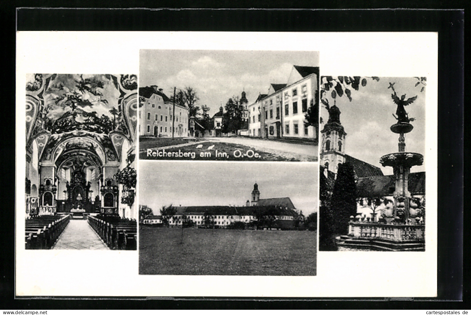 AK Reichersberg Am Inn, Kirche, Innenansicht, Brunnen  - Sonstige & Ohne Zuordnung