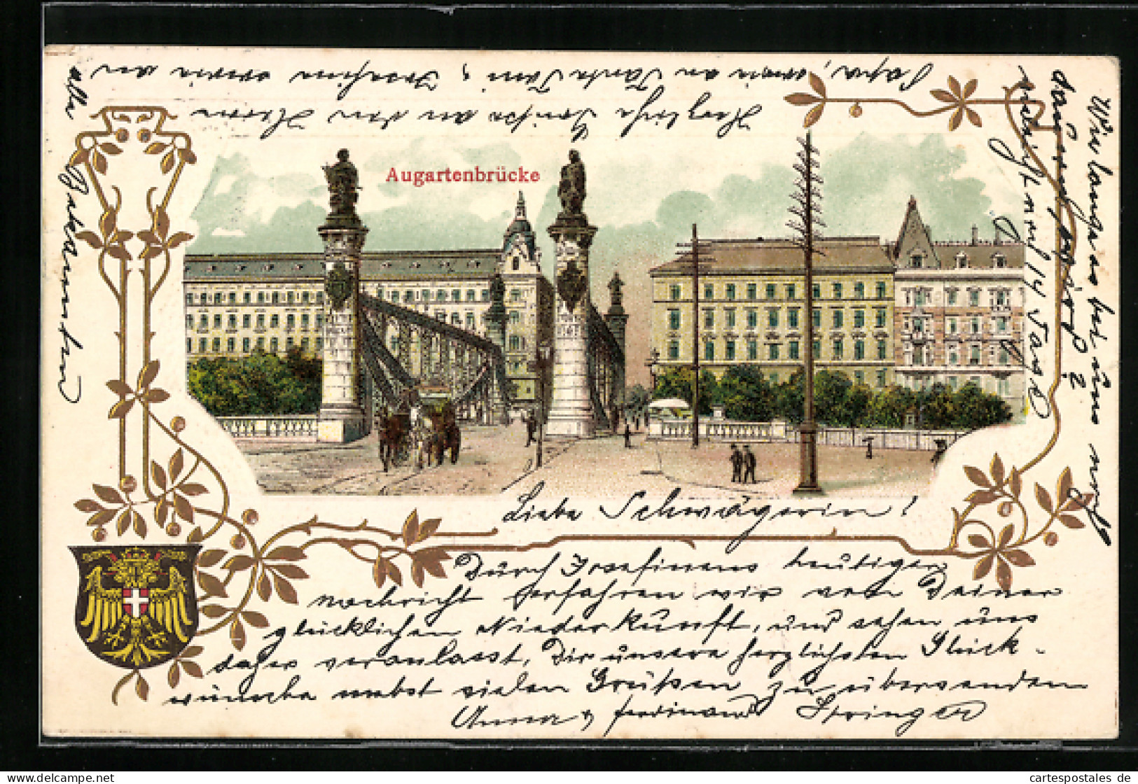 Lithographie Wien, Augartenbrücke  - Sonstige & Ohne Zuordnung