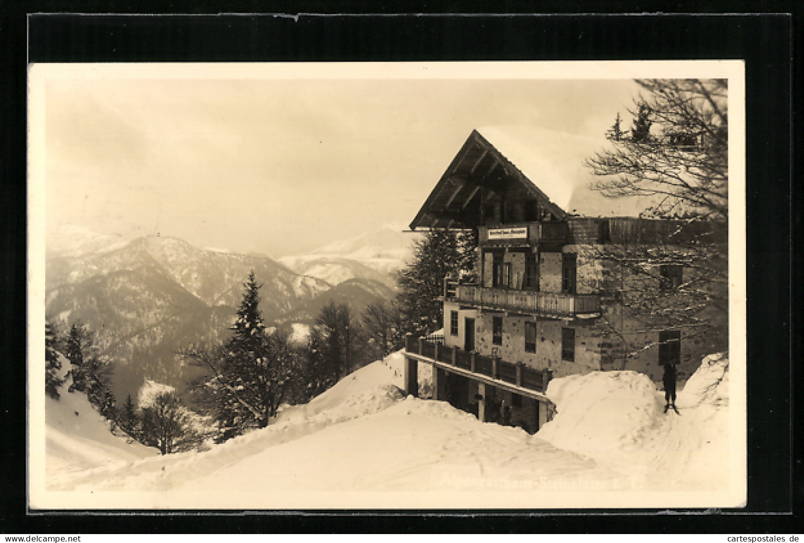 AK Waidring, Alpengasthaus Steinplatte, Bes.Johann Köck, Im Schnee  - Sonstige & Ohne Zuordnung