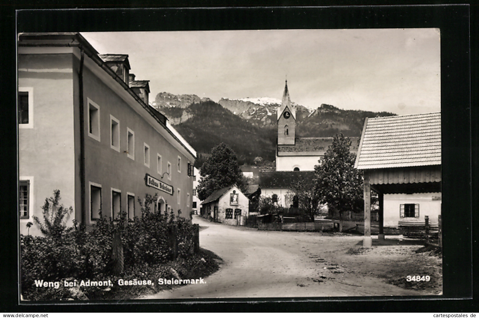 AK Weng Bei Admont, Gasthaus Weissensteiner Und Kirche  - Other & Unclassified