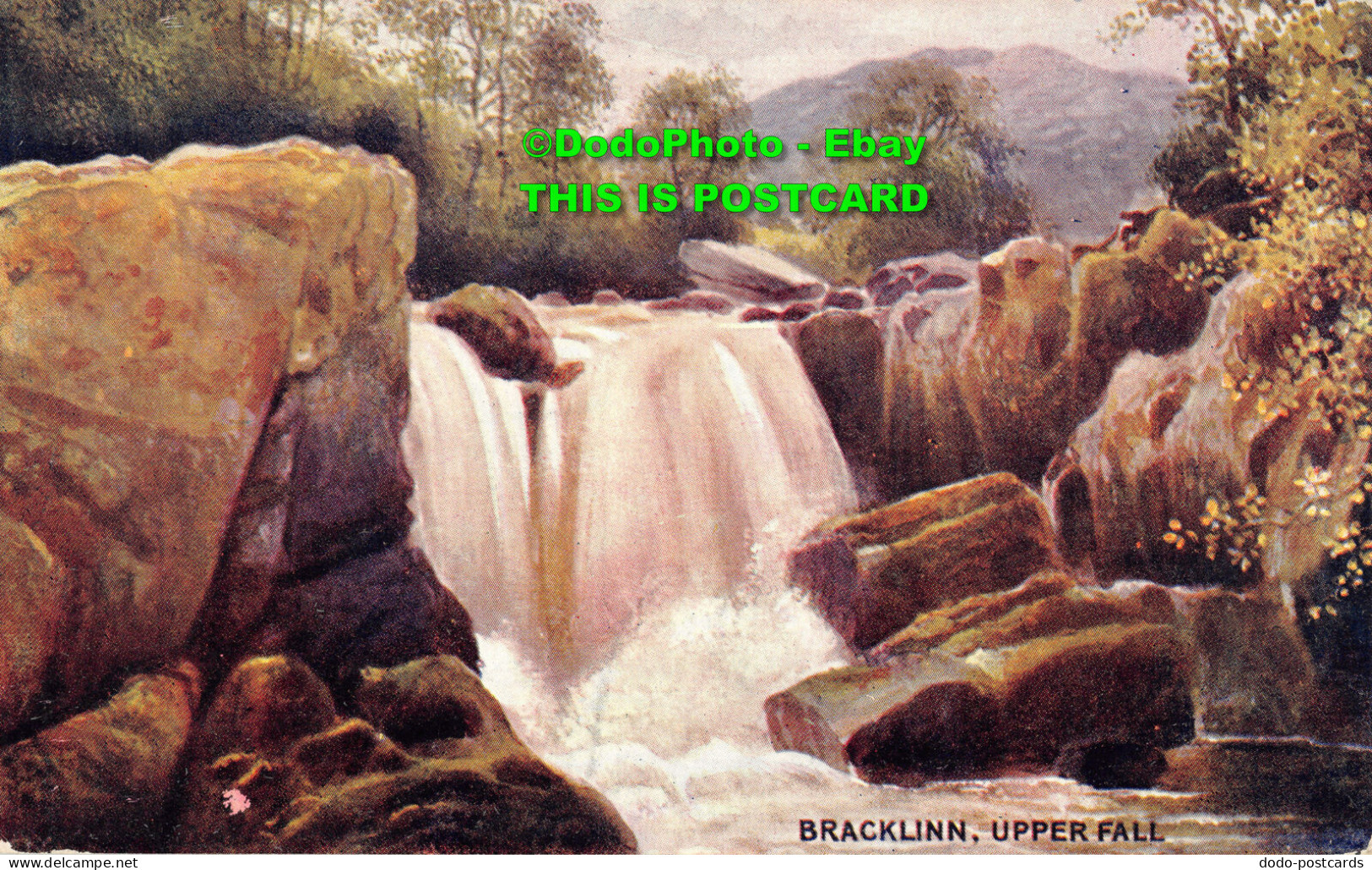 R357096 Bracklinn. Upper Fall. Davidson Bros. Marlborough Series. No. 7018. 1906 - Monde