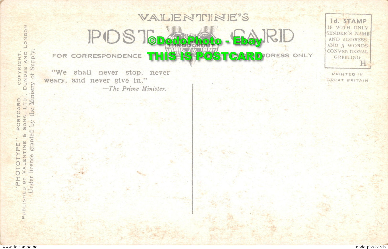 R357363 Priory Park. Malvern. G. 6517. Phototype. Valentine. Ministry Of Supply - Monde