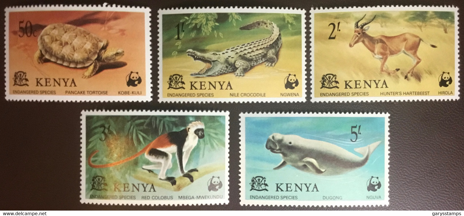 Kenya 1977 WWF Endangered Species Animals Reptiles Manatee MNH - Otros & Sin Clasificación
