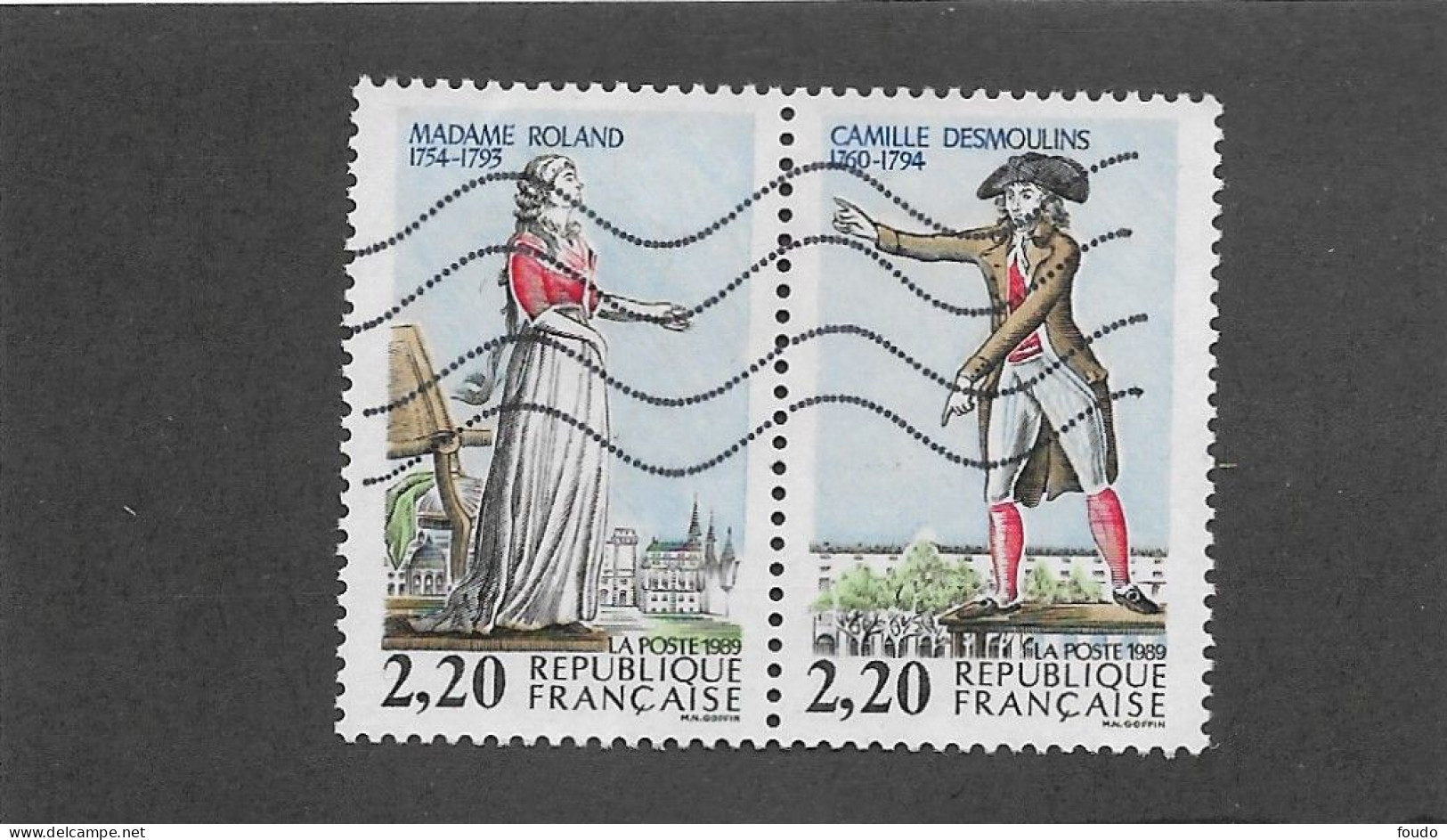 FRANCE 1989 -  N°YT 2595 2594 - Used Stamps