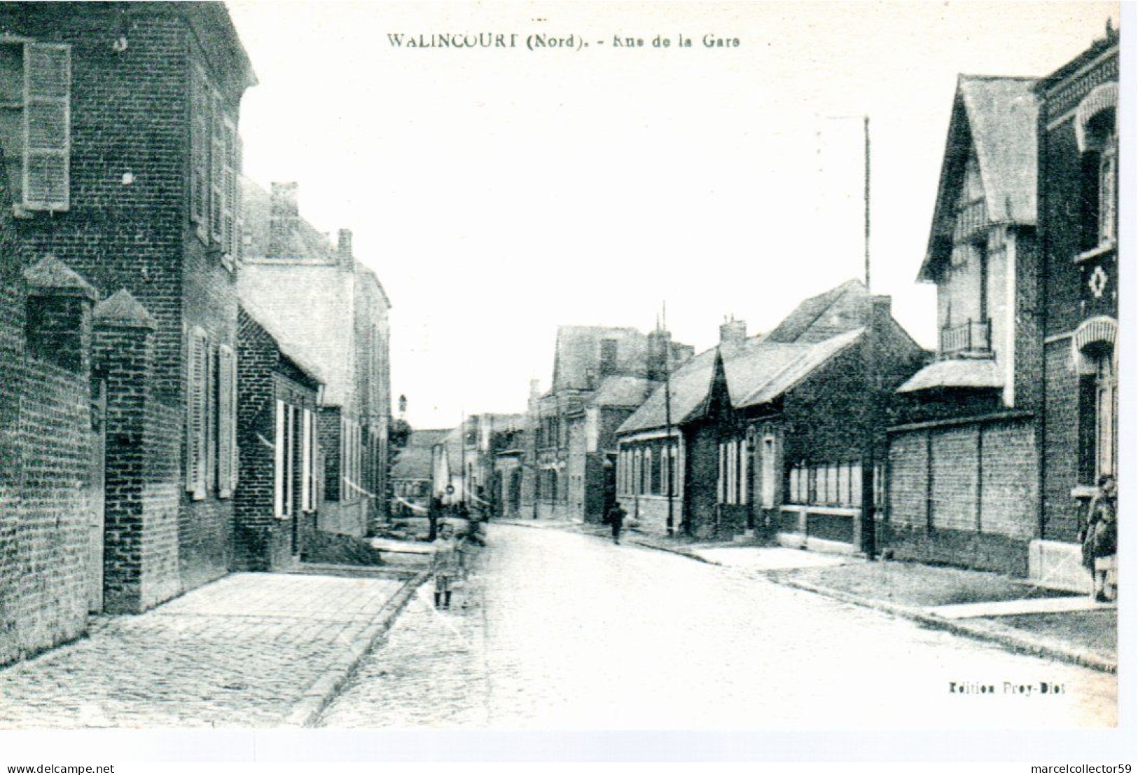 CPA - Walincourt - Rue De La Gare Be (nord 59) - Sonstige & Ohne Zuordnung