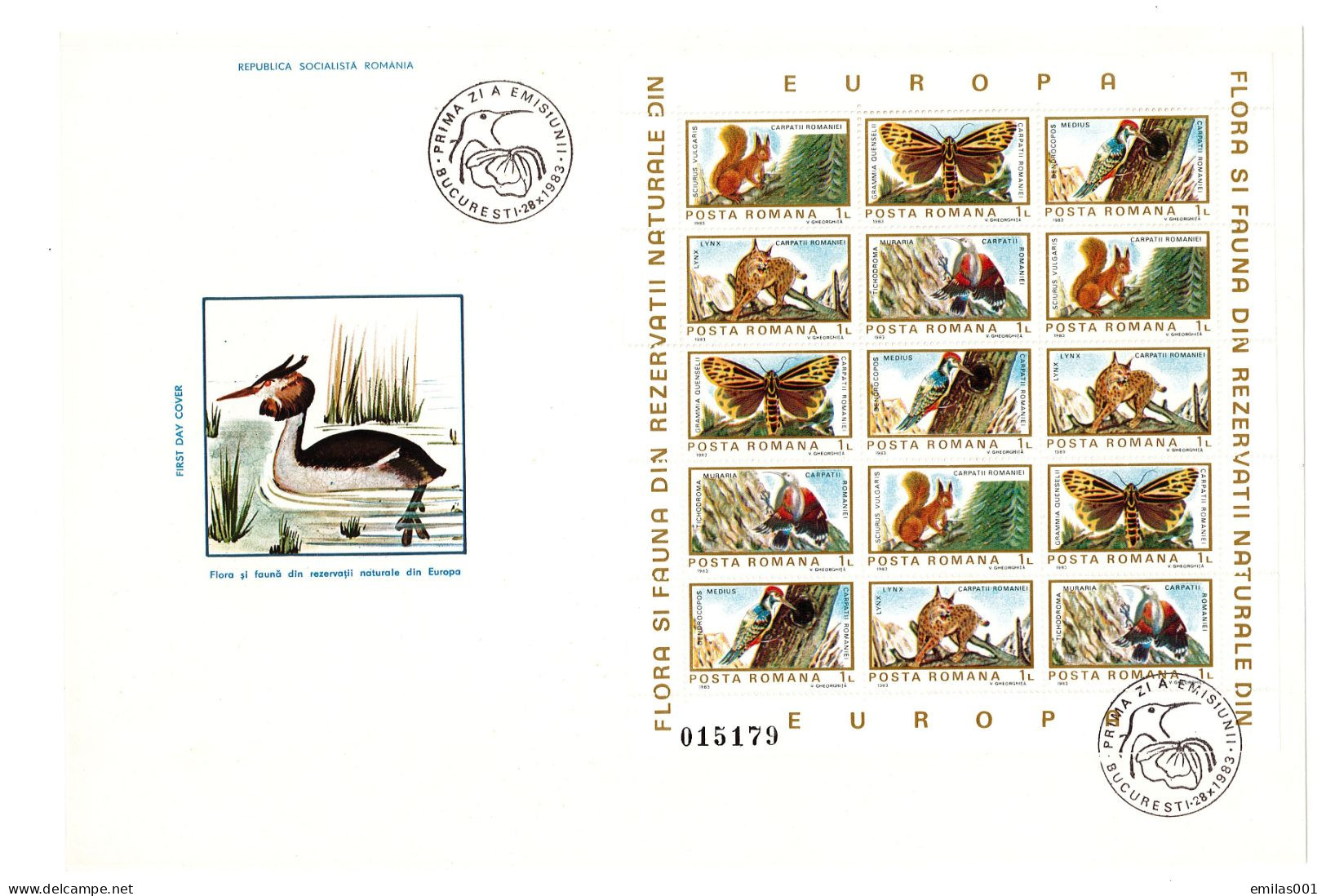 FDC Roumanie , Blocs Faune Et Flore 1983 - FDC