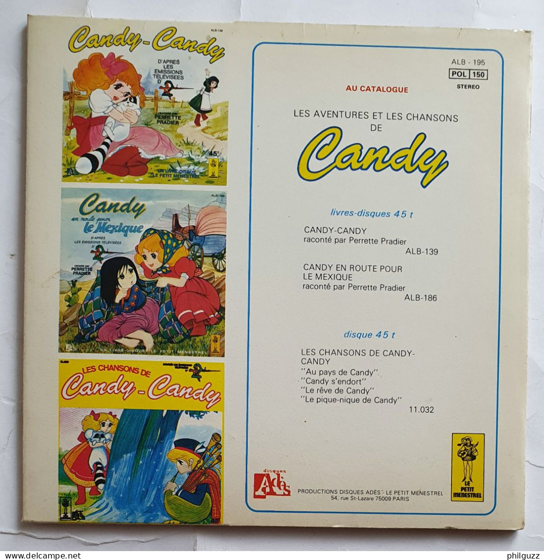 LIVRE DISQUE VINYLE 45 Tours Candy Sauve La Pension De Melle Pony Générique 1978 - Ediciones De Colección