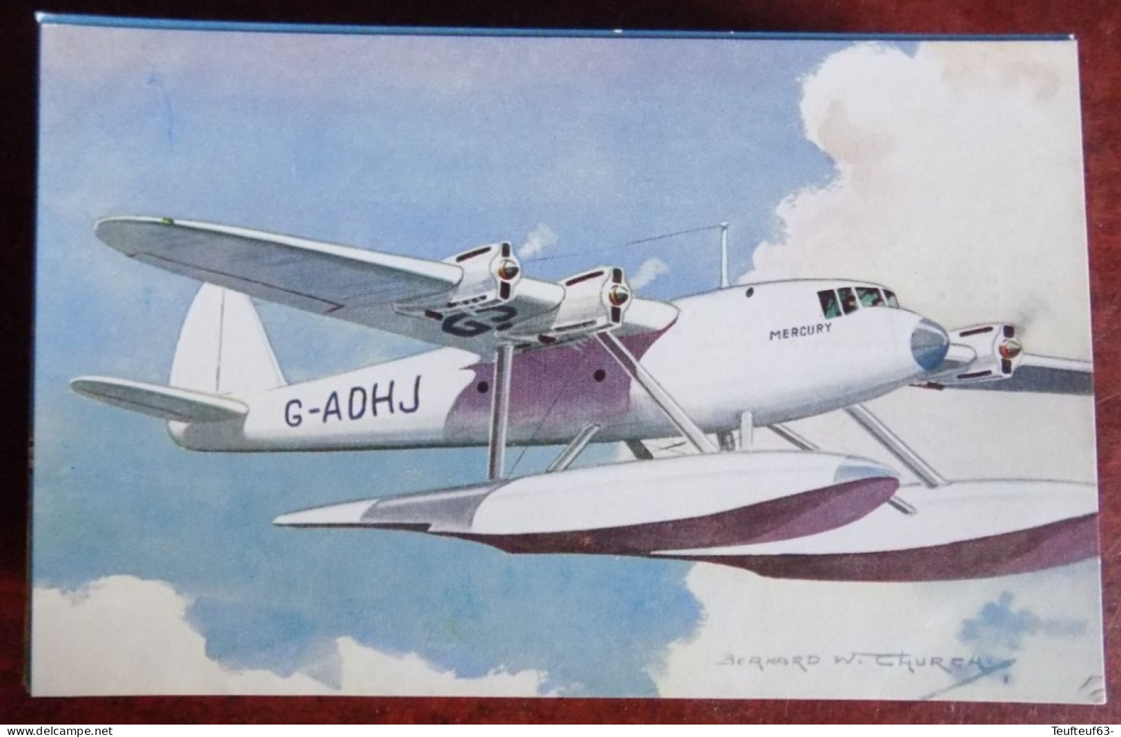 Cpm Avion " Mercury " Transatlantic Float Seaplane  - Ill. W. Church - 1946-....: Modern Era