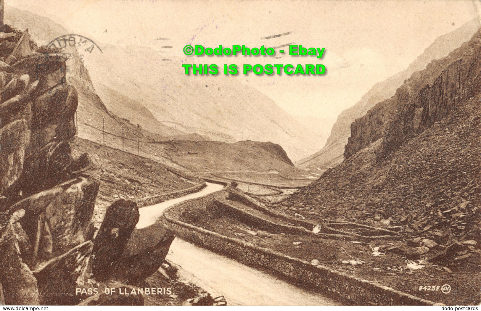 R357432 Pass Of Llanberis. 94239. Valentines. Sepiatype Series. 1929 - World