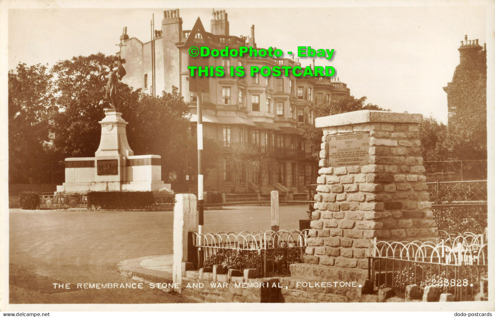 R357174 The Remembrance Stone And War Memorial. Folkestone. 223828. Valentines. - World