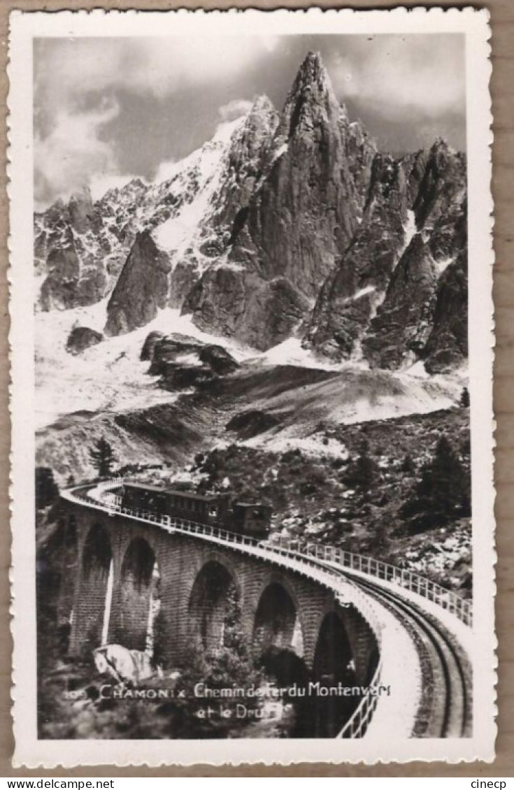 CPSM 74 - CHAMONIX - Chemin De Fer Du MONTENVERS - TB PLAN PONT Avec TRAIN Dessus - Chamonix-Mont-Blanc