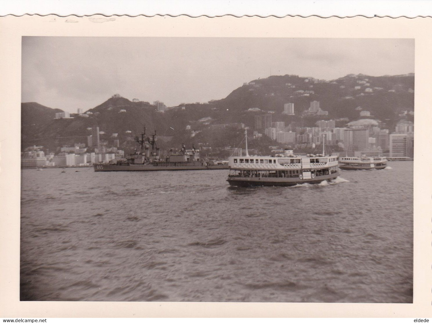 3 Real Photo In The Hongkong Harbour 1953 Trip To Saigon  Warship Etc - China (Hong Kong)