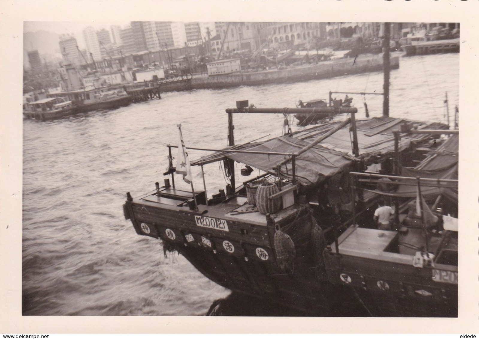 3 Real Photo In The Hongkong Harbour 1953 Trip To Saigon  Warship Etc - Chine (Hong Kong)