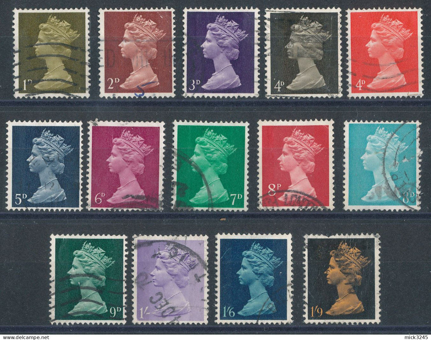 GB - Lot De 14 Timbres Entre N°472 Et 486 (o) - Machin-Ausgaben