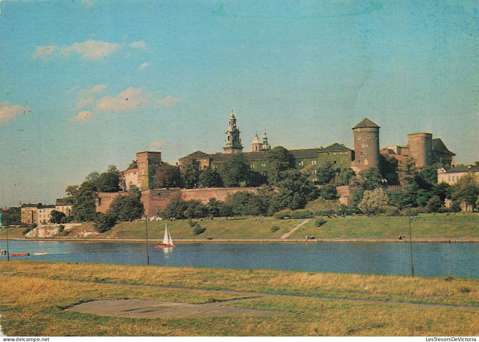 ALLEMAGNE - Krakow - Wawel - Widok Od Strony Wisly Fot K Jablonski - Vue Générale - Bateaux - Carte Postale - Krakau