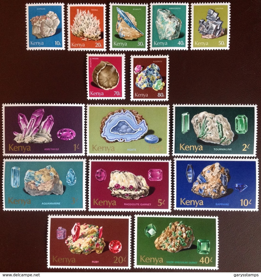 Kenya 1977 Minerals Set MNH - Kenia (1963-...)