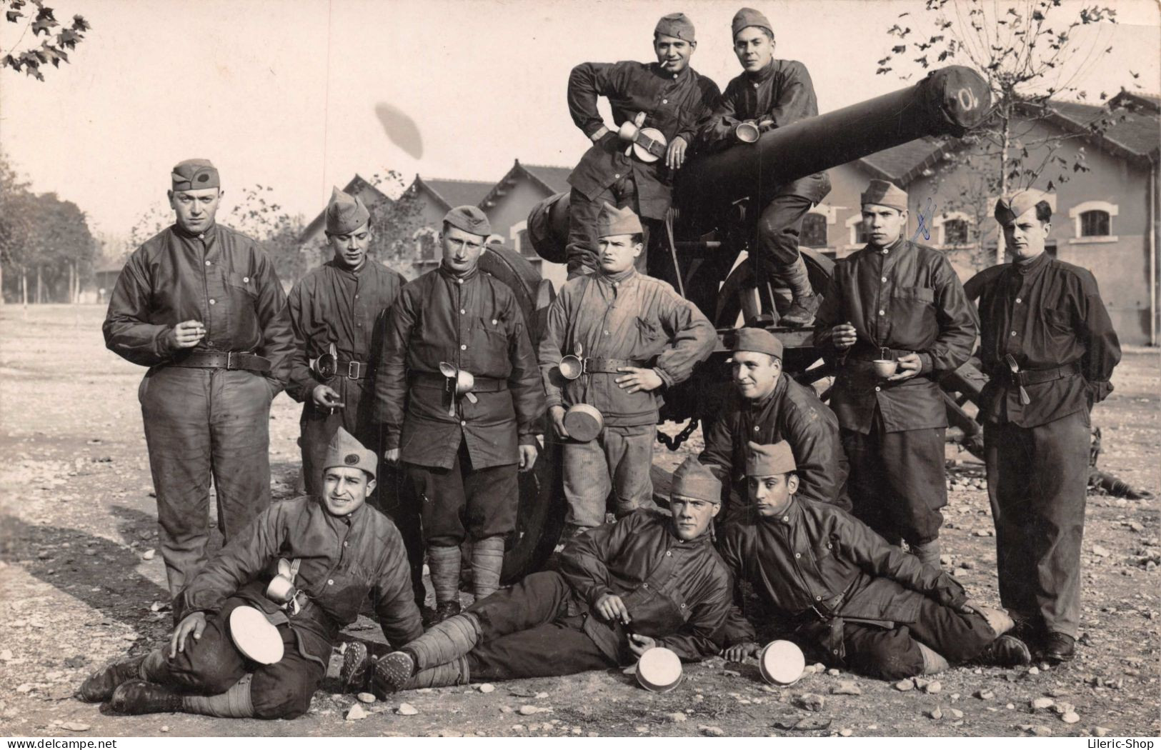 CA-PHO - GROUPE DE SOLDATS - Souvenir D'un Bleu - 184 ème RALT VALENCE - Signé Paul VEY - Regimenten