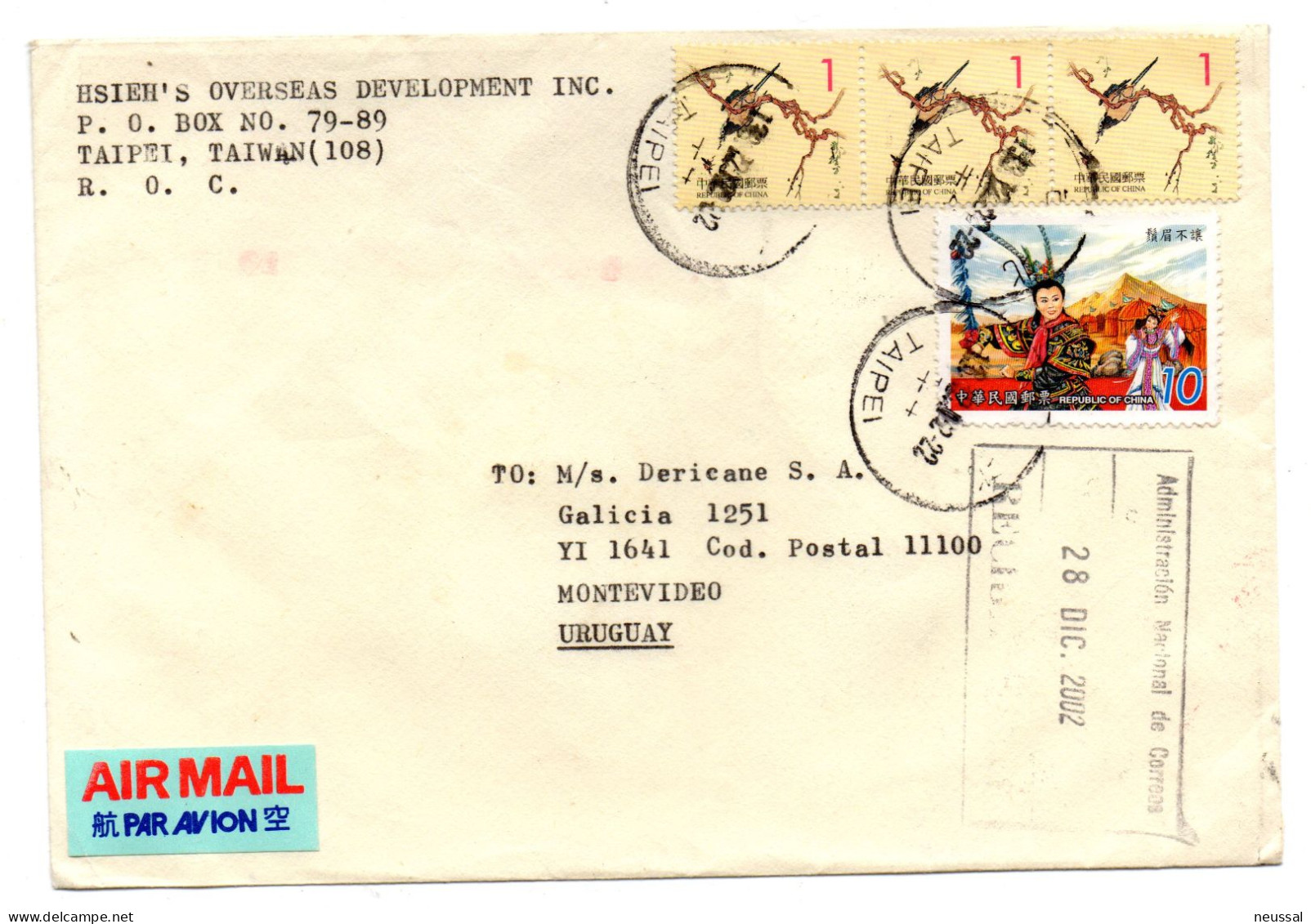 Carta China Circulada De 2002 - Storia Postale