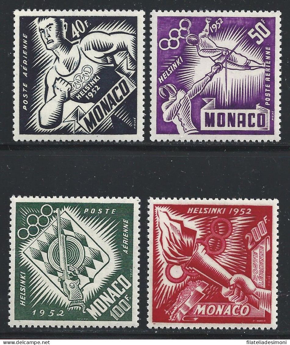 1953 MONACO, Posta Aerea, 51/54, 4 Valori, MNH** - Sonstige & Ohne Zuordnung