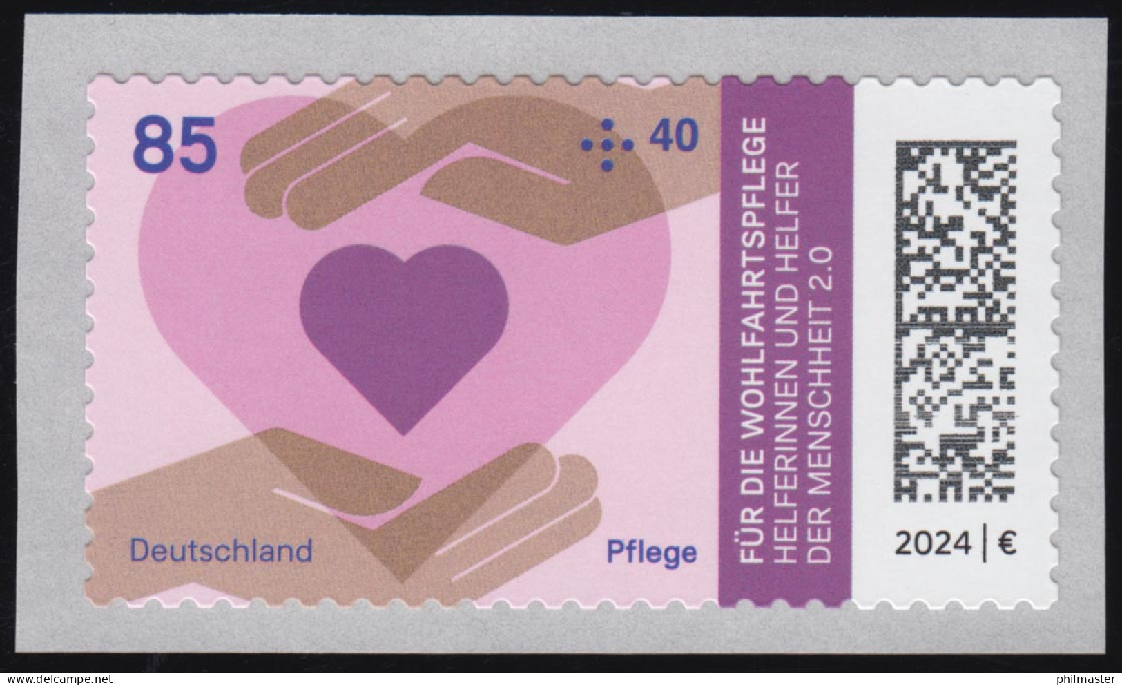 3816 Wohlfahrt Helfer 85+40 Pflege, Selbstklebend Aus Der Rolle, Postfrisch ** - Unused Stamps