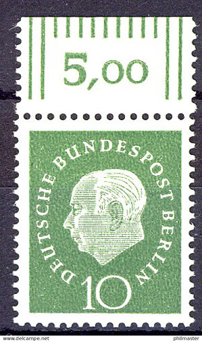 303 Heuss III 10 Pf Oberrand ** Postfrisch - Unused Stamps