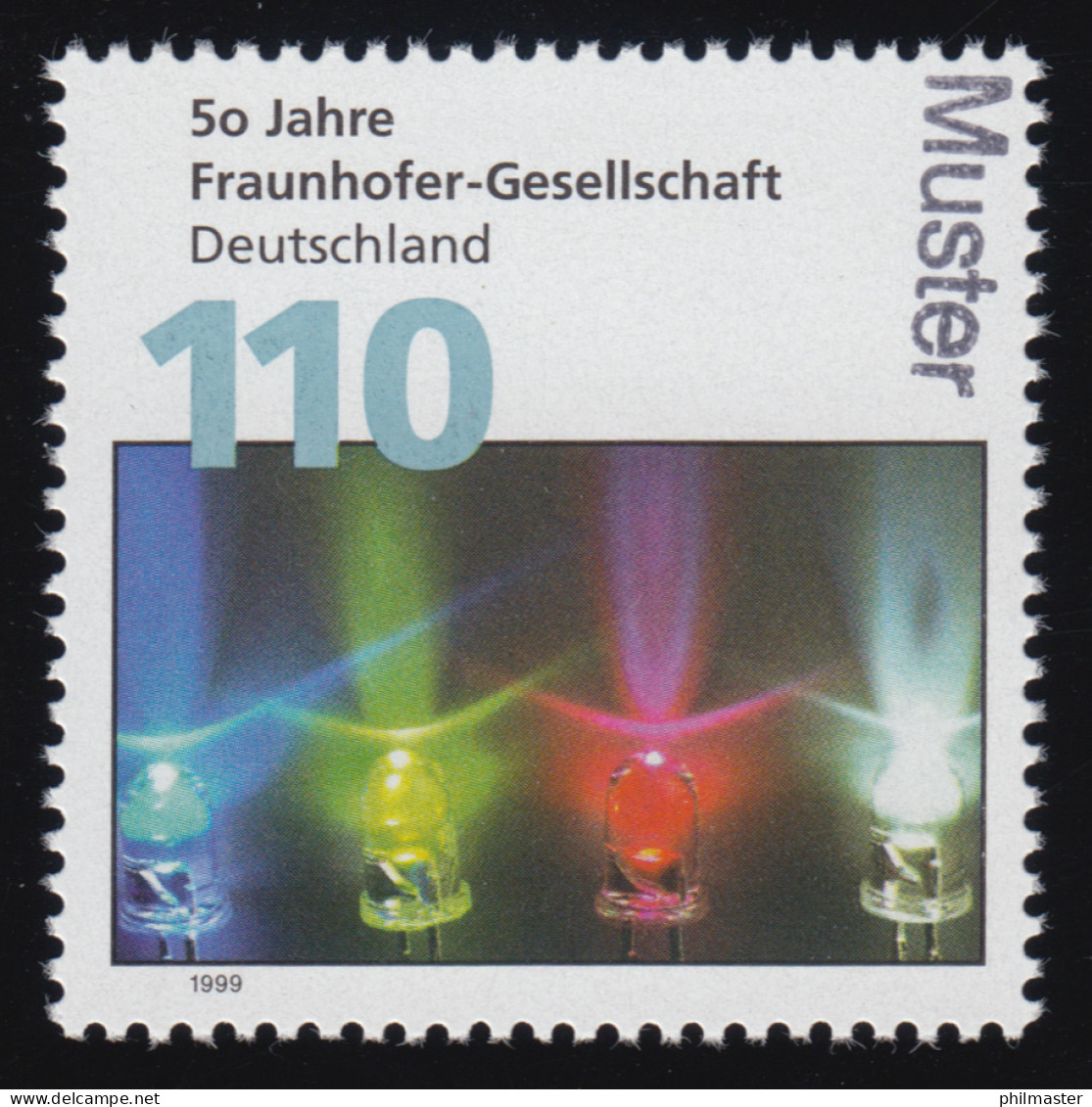 2038 Fraunhofer-Gesellschaft, Muster-Aufdruck - Abarten Und Kuriositäten