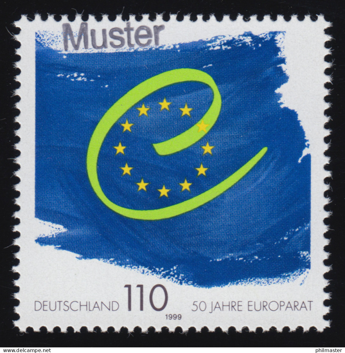 2049 Europarat, Muster-Aufdruck - Plaatfouten En Curiosa
