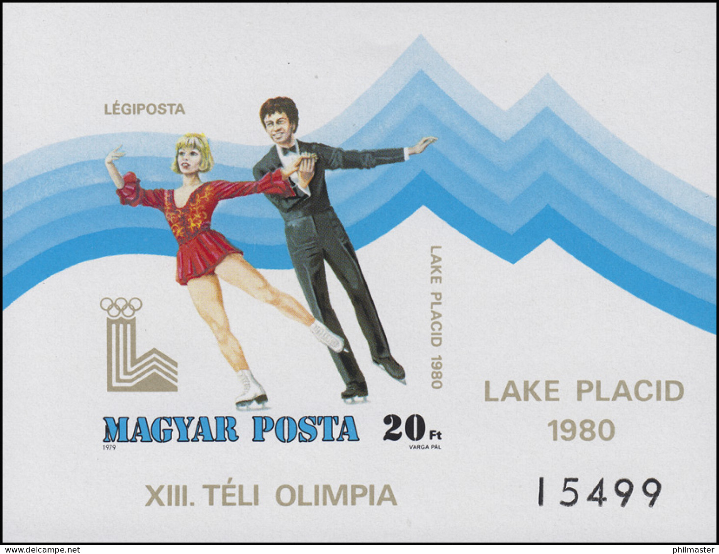 Block 140B Olympia Winterspiele Lake Placid - Eistanz 1979, Block Ungezähnt ** - Altri & Non Classificati