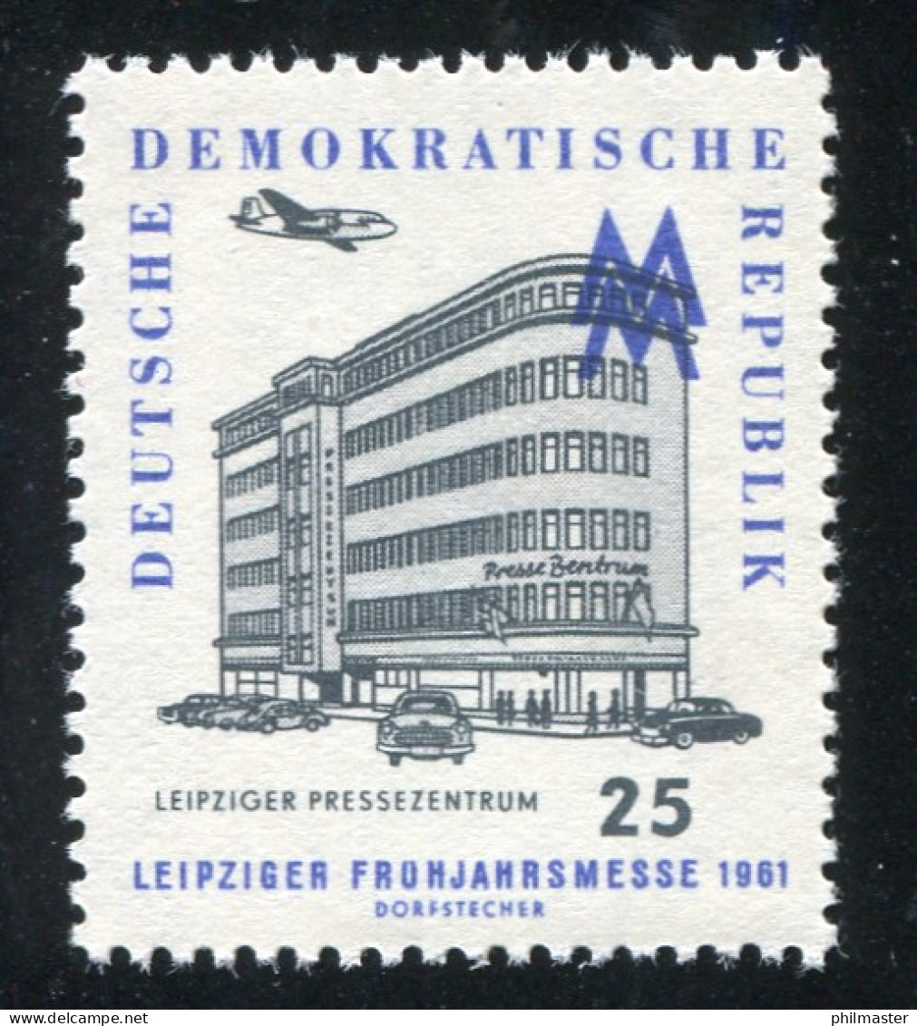 814I Leipziger Messe 25 Pf: Fleck An Linker Schaufensterfassade, Feld 36 ** - Abarten Und Kuriositäten