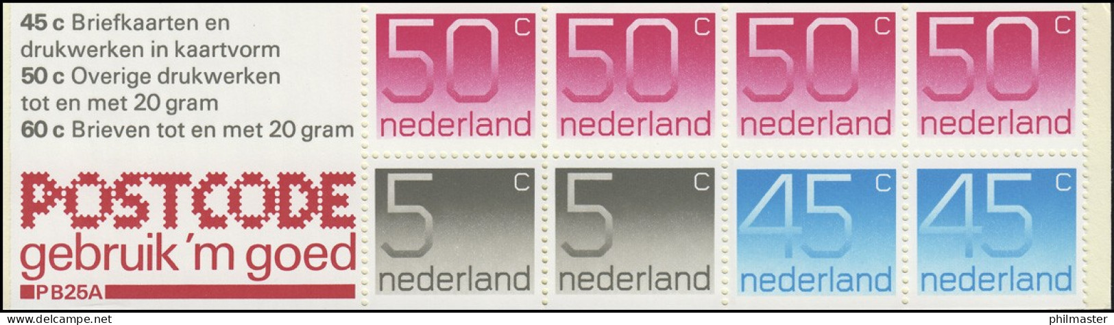 Markenheftchen 26 Ziffer 1980 Mit PB 25A, Abart Geschlossene 5 In PB 25A, ** - Postzegelboekjes En Roltandingzegels