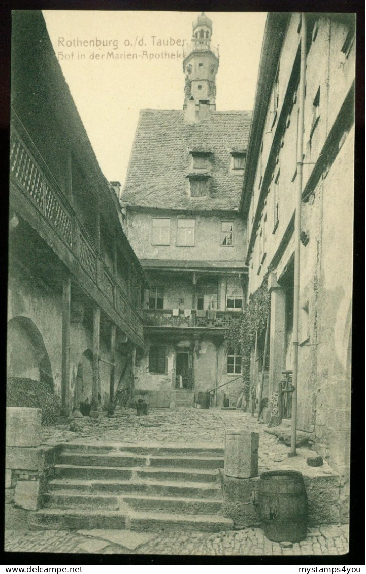 Ak Germany, Rothenburg O.d. Tauber | Hof In Der Marien-Apotheke #ans-1972 - Rothenburg O. D. Tauber