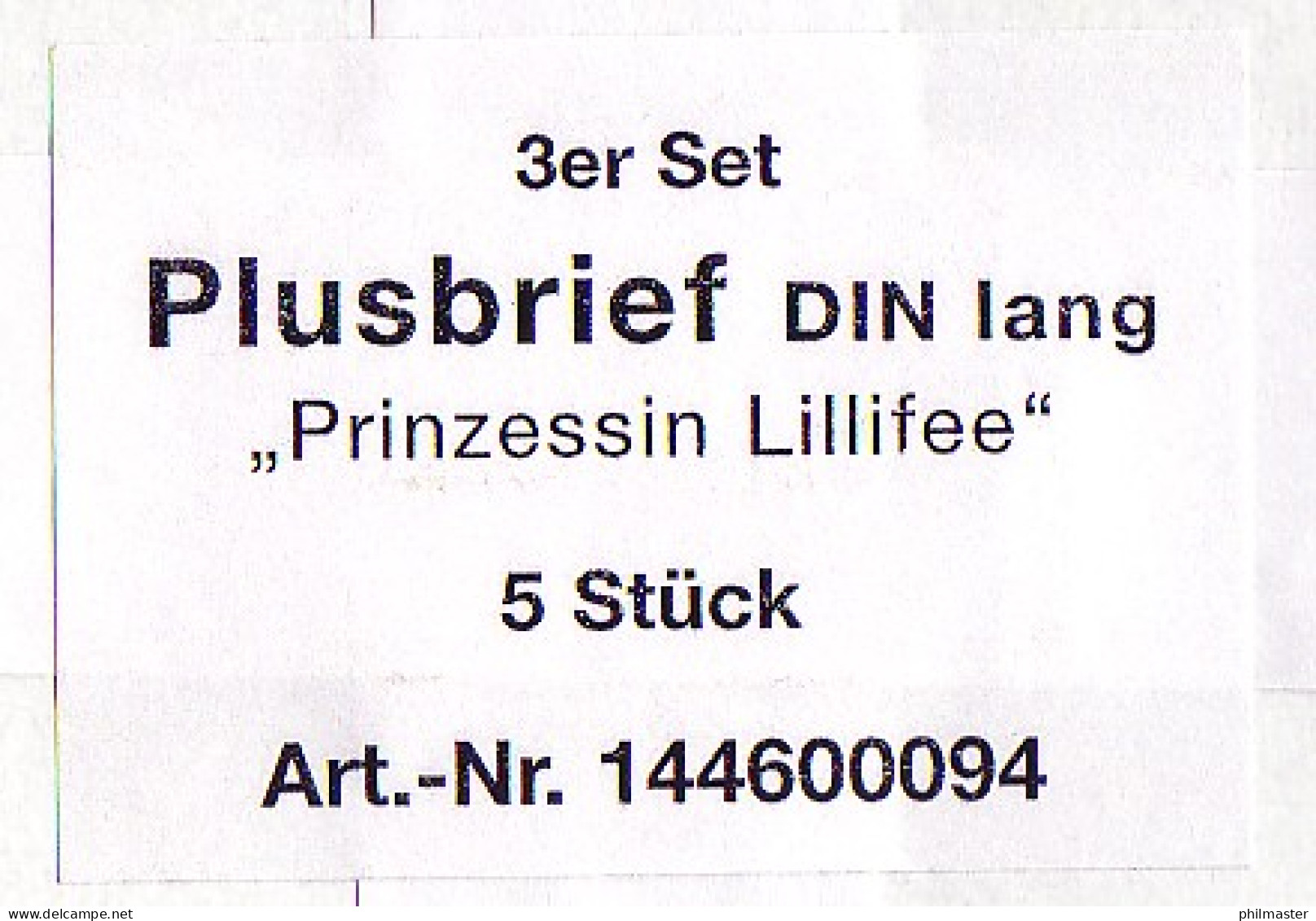 Privatpost Ul 15-17 Prinzessin Lillifee 2009: Banderole Für 5mal 3er Set - Privatumschläge - Ungebraucht