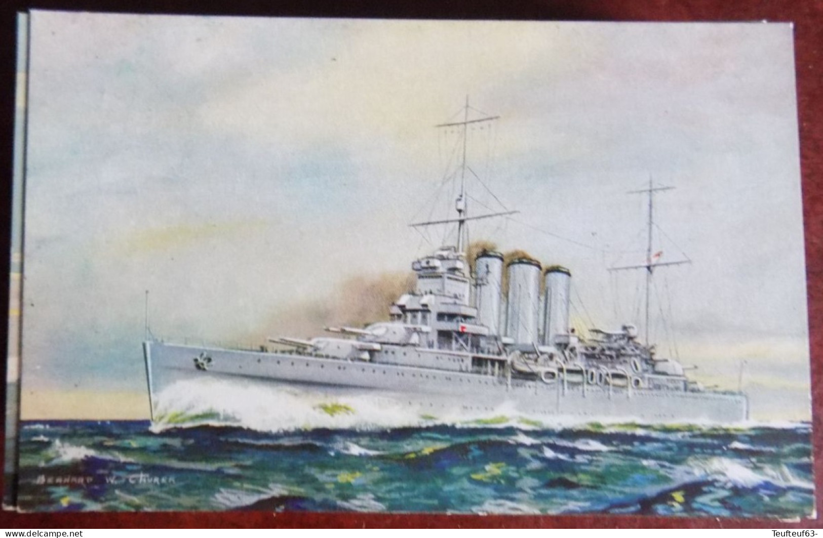 Cpm Avion H.M.S. Cumberland Cruiser - Ill. W. Church - Krieg