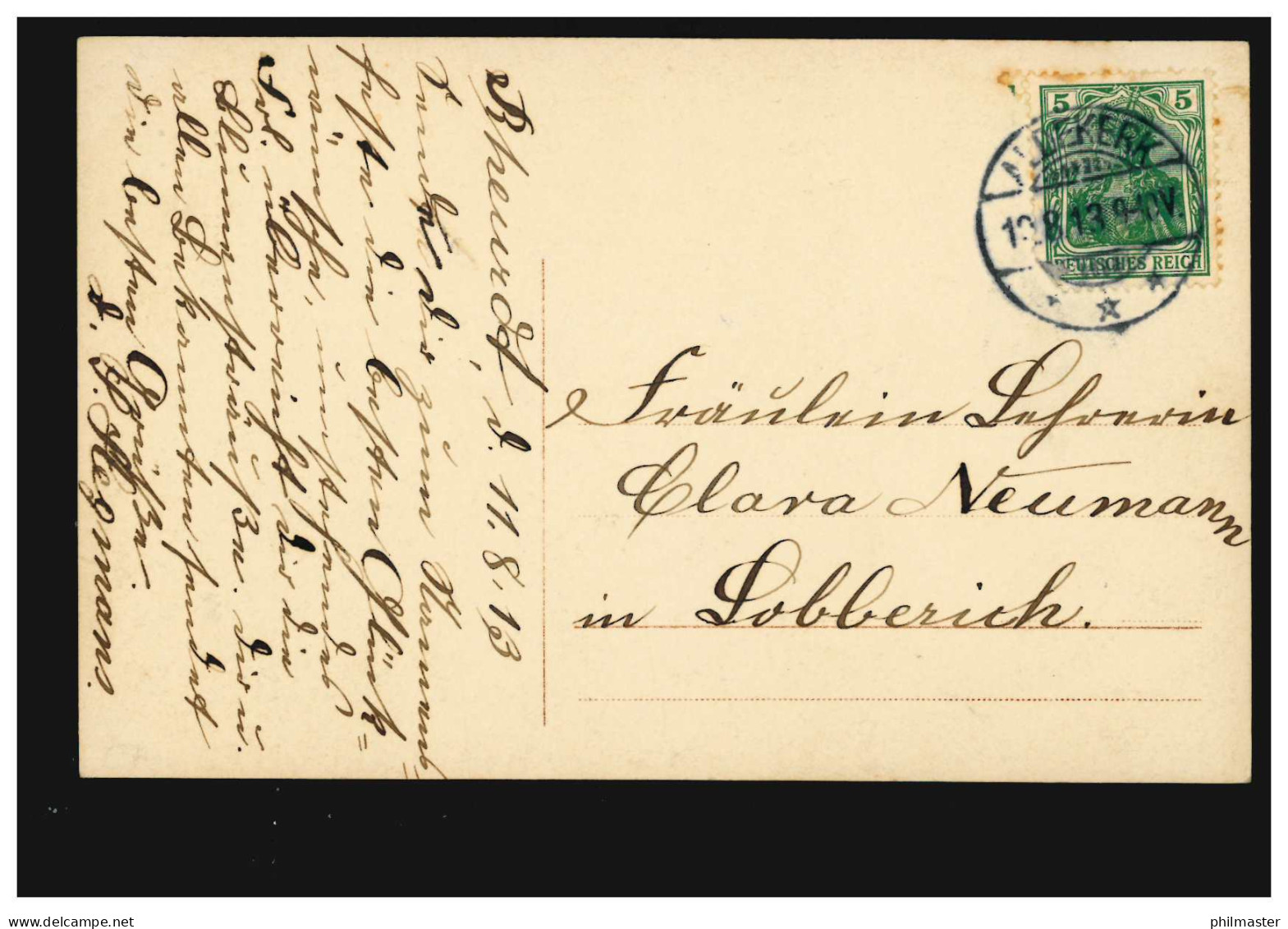 Ansichtskarte Namenstag Wasserträgerin Mit Blumen Wassermühle, ALDEKERK12.8.1913 - Other & Unclassified